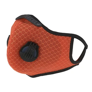 Activated Carbon Orange Face Mask Cycling Reusable Filter Haze Valve Sports USA - Picture 1 of 6