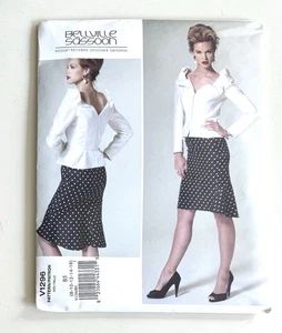 Vogue Designer Pattern - Bellville Sassoon - Misses Top Skirt V1296 -Size 8-16 - Picture 1 of 3