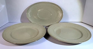 Mikasa Stone Manor Mystic Green 2 Salad Plates & 1 Oval Snack Plate DD104 - Picture 1 of 9