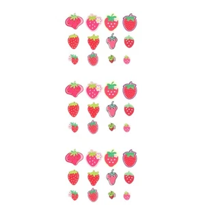  3 Pack Embroidered Patches Strawberry Accessories Birthday Decorations - Picture 1 of 8