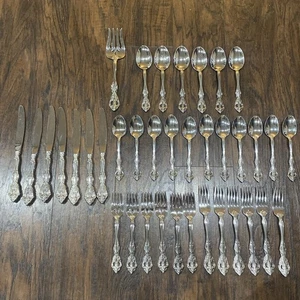 Erbstück von Oneida Besteck MICHELANGELO Edelstahl 37 Teile für 6 Extra - Bild 1 von 11