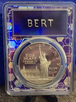 1986-S Statue of Liberty Com. Silver Dollar  PR70 PCGS LIMITED BERT LABEL - Image 1 of 2