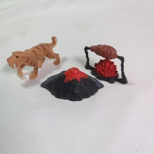Safari Ltd  Savor Tooth Tiger Fire Pit Volcano 2inch Diorama Model Prehistoric  - Picture 1 of 6
