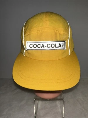 RARO DE COLECCIÓN Gorra Coca Cola Gorra 5 Paneles Coca-Cola De Colección Amarillo Muestra Sombrero OS DIFÍCIL DE ENCONTRAR Foto 1 de 4