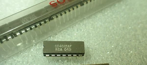 CD4012AF (5 CHIPS PER SALE) RCA CERAMIC CMOS NAND GATE IC UKINSTOCK - Picture 1 of 3