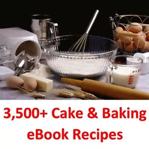 3,500+ Cake & Baking eBook Cookbooks & Recipes On One DVD Rom - Picture 1 of 2