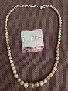 Jay King Multi-Color Golden Dragon Mountain Turquoise Bead Necklace - 748-579 - Picture 1 of 4