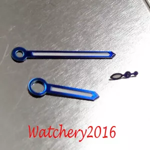 NEW BLUE edge White Hands for UNITAS ETA 6497 6498 ST 3600 Movement Watch Hands - Picture 1 of 5