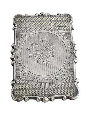 Gran Estuche para Tarjetas Decorado Floral para Moneda Americana Floral Plateado - Mono'd Foto 1 de 4