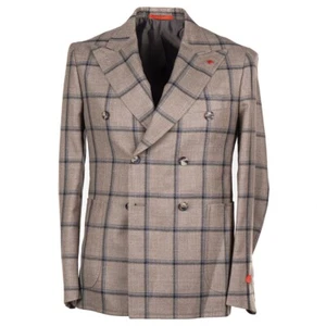Isaia Slim-Fit 'Capri' Windowpane Wool-Cashmere-Silk Sport Coat 38S (Eu 48C) NWT - Picture 1 of 10
