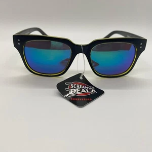 Pugs Men's Sunglasses Retro Gradient Tinted Mirrored Colorful Lens - Picture 1 of 9