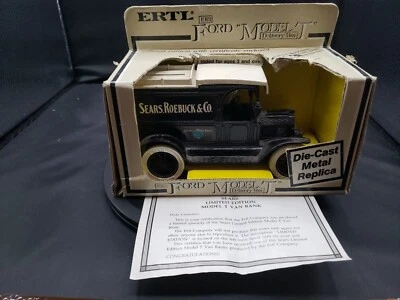 ERTL Sears Roebuck & Co 1/25 Diecast 1913 Ford Modelo T Camión Van Banco Edición Limitada Foto 1 de 4