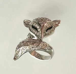 Crystal Fox Cocktail Ring size 6 - Picture 1 of 5
