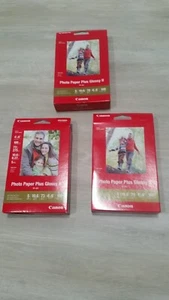 Canon PP-201 Photo Paper Plus Glossy II 4x6" Set of 3 Each 100 (300 Sheets) - Picture 1 of 3