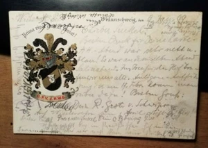 Prima Braunschweig - 1909 - placa de color círculo / tarjeta Studentika - Imagen 1 de 1