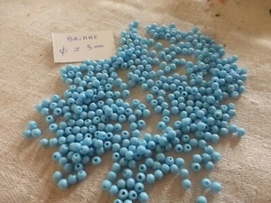 lot de 500 perle ancienne émaux de Briare NAVAJO bleu turquoise 5mm. - Imagen 1 de 2