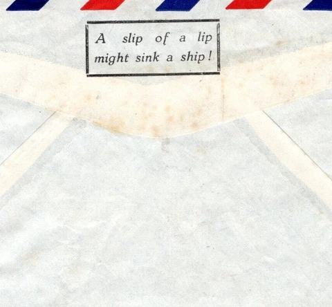 Dutch Cols CURACAO WW2 Cover *Sink a Ship* MARITIME/NAVAL Slogan 1943 GB DL125 Cover