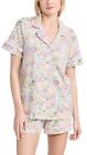 BedHead - S/S Shorty Stretch Jersey PJ Set - Cottage Garden - Small