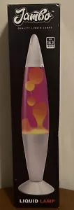 Jambo 16.3” Liquid Lava Lamp - Purple with Yellow/Orange Wax & Silver Base - Picture 1 of 4