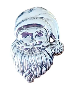 Broche de Navidad de Papá Noel tono plateado MEJOR marcado - Imagen 1 de 6