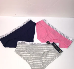 U.S POLO ASS BUNDLE 3 PIECES COTTON BRIEF CHEKINEE BOYSHORT PANTIES WOMEN - Picture 1 of 6