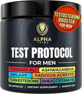 Alpha Tribe Test Protocol - Elite Natural Testosterone for Men- with Ashwagandha - Picture 1 of 8