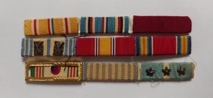 WWII - Korea USN / Navy Tailor Made Ribbon Bar Set - UNIFORM REMOVED - Picture 1 of 6