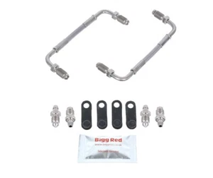 FOR Seat Leon Ibiza 1.8T 20V Cupra R HEL Braided Caliper Link Pipes Bleed Screws - Picture 1 of 5