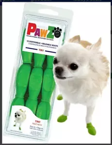 Pawz, 12-pack Dog Rubber Reusable Shoes Boots, Tiny, Waterproof Anti-slip - Picture 1 of 5