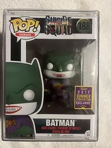 Funko Pop! Batman Joker Suit #188 Vinyl Figure DC Suicide Squad 2017 Summer Con. - Picture 1 of 3