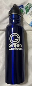 Water Bottle Stainless Steel w/ Clip (Blue) Green Canteen 750ml Sports Hydration - Picture 1 of 6
