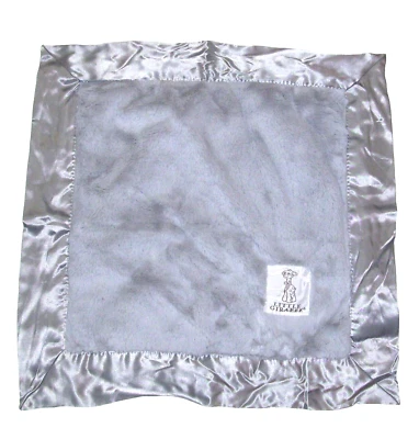 NUEVA Manta Bebé Pequeña Jirafa Gris Viaje Lujo Piel Sintética Borde Satinado 2023 16" Foto 1 de 4