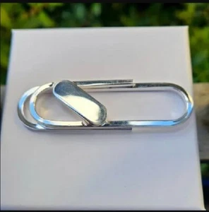 925 Silber Geldklammern quadratischer Lauf mit Platte PERSONALISIERBAR - Bild 1 von 3