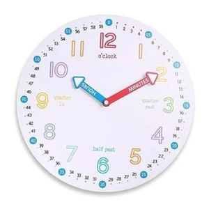 12 Inch Learning Clock, Telling Time Teaching Wall Clock for Classroom - Picture 1 of 6