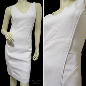 XOXO NWT Womens White Sleeveless V-Neck Bodycon Sheath Dress sz M Summer Dresses - Picture 1 of 12