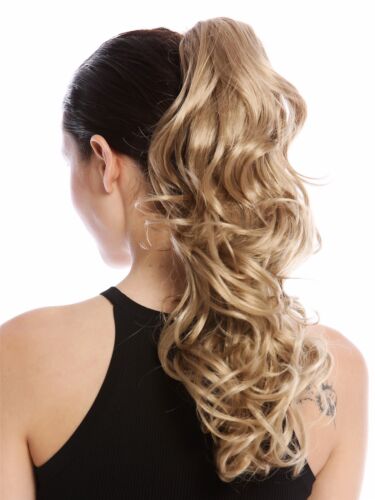 Hairpiece braid ponytail long lightly curled curly blonde honey blonde 45cm