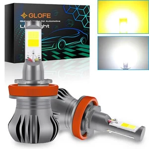 H8/H9/H11 Switchback Strobe Flash Led Fog Light Bulbs Driving DRL Daytime - Picture 1 of 9
