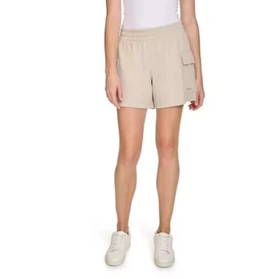 DKNY Women's Terry Cargo Short Size 2XL Cream Knit - Image 1 of 4