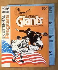 1976 Program Phoenix Giants / Pacific Coast League PCL Jack Clark San Francisco - Picture 1 of 5