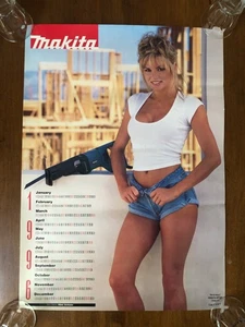 MISS MAKITA TOOLS 1996 Kalender Poster Sexy Girl Original Pinup Man Cave Garage - Bild 1 von 4