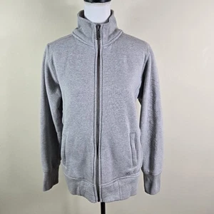Carhartt Womens Sweatshirt L Gray Dunlow Zip Front Embroided Fleece Lined Fitted - Picture 1 of 18