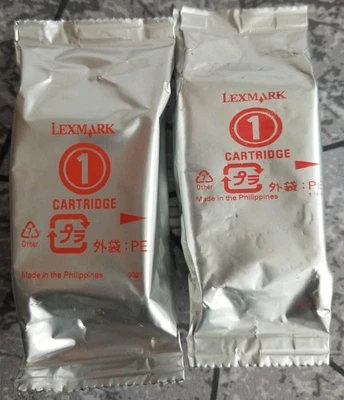 2 x Original Lexmark Nr. 1 Tintenpatronen - DE-Kostenloser versand!    Lexmark 1 - Bild 1 von 4