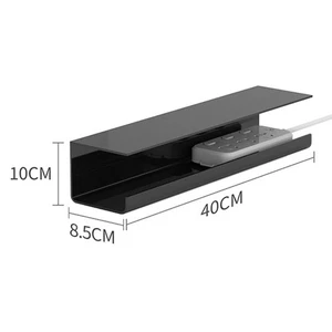 A (Black)Under Desk Cable Management Tray Reduce Clutter Durability Punch Free - Afbeelding 1 van 14