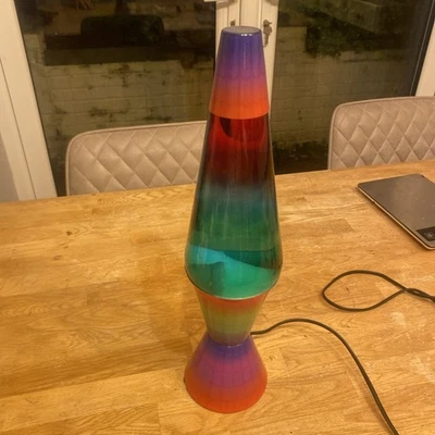 Lava Lite Rainbow Lava Lamp - Fully Tested And Working Retro Lamp 43cm High - Image 1 of 4