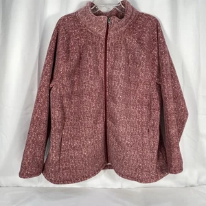 Natural Reflections Shacket Women’s 2XL Red Sherpa Lined Full Zip Jacket - Picture 1 of 9