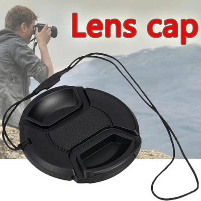 49mm Lens Cap center pinch snap on Front Cover string N Niko ew~ Y6U8 - Image 1 of 4