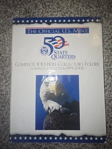 Official US Mint 50 State Quarters Complete 100 Hole Collector Folder Complete - Picture 1 of 11