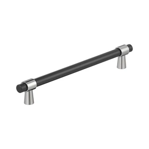 Amerock Mergence 12 Zoll (305 mm) Mitte-zu-Mitte Mattschwarz/Poliert Chrom... - Bild 1 von 4