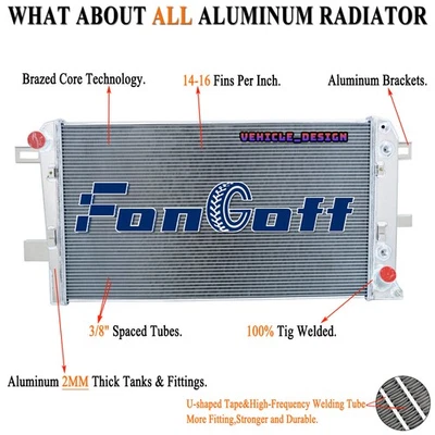 3Row Radiator For 2001-2005 2004 03 Chevrolet Silverado 2500 3500 Duramax 6.6L Foto 1 de 4