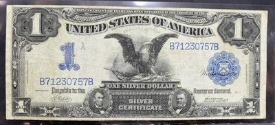 1899 Large Size $1 Silver Certificate Black Eagle VF (b218) - Image 1 of 2